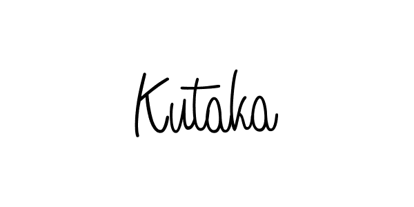 Kutaka stylish signature style. Best Handwritten Sign (Angelique-Rose-font-FFP) for my name. Handwritten Signature Collection Ideas for my name Kutaka. Kutaka signature style 5 images and pictures png