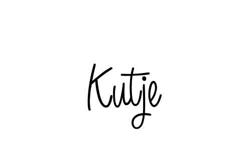 How to Draw Kutje signature style? Angelique-Rose-font-FFP is a latest design signature styles for name Kutje. Kutje signature style 5 images and pictures png