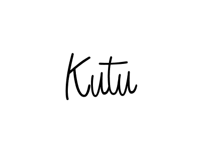 Kutu stylish signature style. Best Handwritten Sign (Angelique-Rose-font-FFP) for my name. Handwritten Signature Collection Ideas for my name Kutu. Kutu signature style 5 images and pictures png