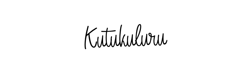 Kutukuluru stylish signature style. Best Handwritten Sign (Angelique-Rose-font-FFP) for my name. Handwritten Signature Collection Ideas for my name Kutukuluru. Kutukuluru signature style 5 images and pictures png