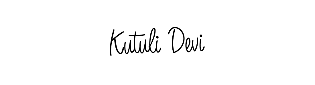 Use a signature maker to create a handwritten signature online. With this signature software, you can design (Angelique-Rose-font-FFP) your own signature for name Kutuli Devi. Kutuli Devi signature style 5 images and pictures png