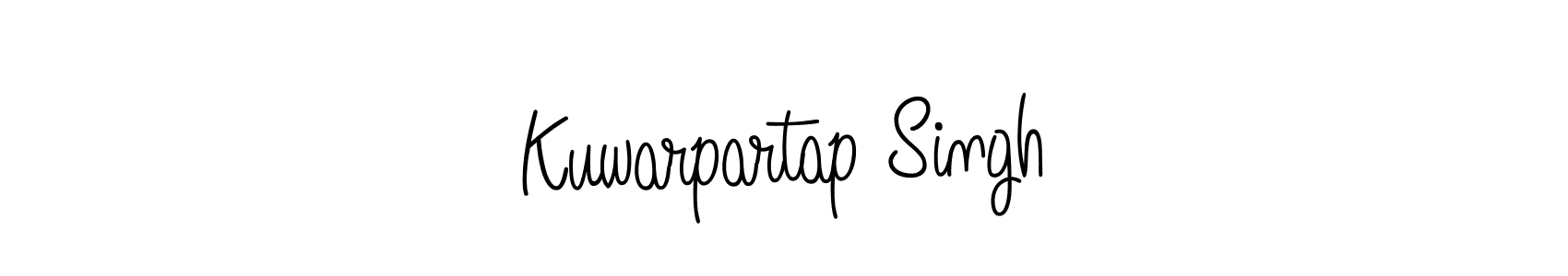 Kuwarpartap Singh stylish signature style. Best Handwritten Sign (Angelique-Rose-font-FFP) for my name. Handwritten Signature Collection Ideas for my name Kuwarpartap Singh. Kuwarpartap Singh signature style 5 images and pictures png