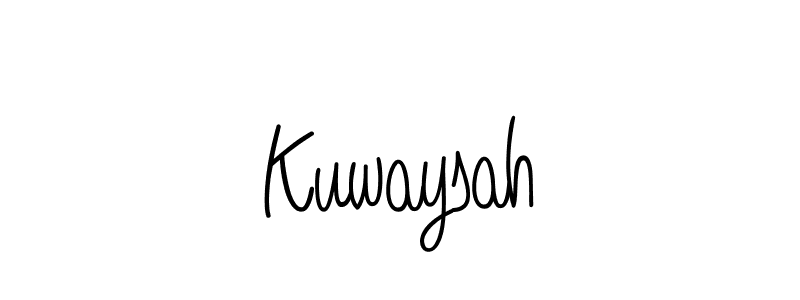 Design your own signature with our free online signature maker. With this signature software, you can create a handwritten (Angelique-Rose-font-FFP) signature for name Kuwaysah. Kuwaysah signature style 5 images and pictures png