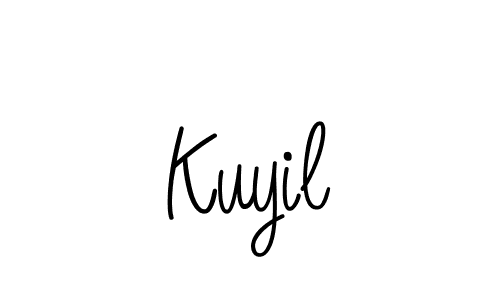 Kuyil stylish signature style. Best Handwritten Sign (Angelique-Rose-font-FFP) for my name. Handwritten Signature Collection Ideas for my name Kuyil. Kuyil signature style 5 images and pictures png