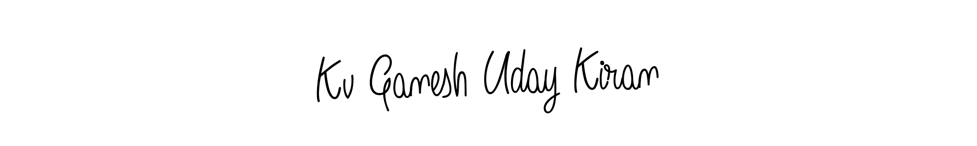 Make a beautiful signature design for name Kv Ganesh Uday Kiran. Use this online signature maker to create a handwritten signature for free. Kv Ganesh Uday Kiran signature style 5 images and pictures png