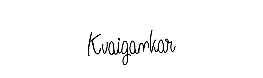 Make a beautiful signature design for name Kvaigankar. With this signature (Angelique-Rose-font-FFP) style, you can create a handwritten signature for free. Kvaigankar signature style 5 images and pictures png