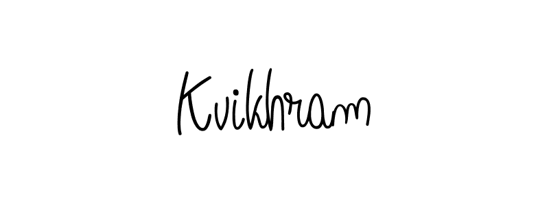 Design your own signature with our free online signature maker. With this signature software, you can create a handwritten (Angelique-Rose-font-FFP) signature for name Kvikhram. Kvikhram signature style 5 images and pictures png