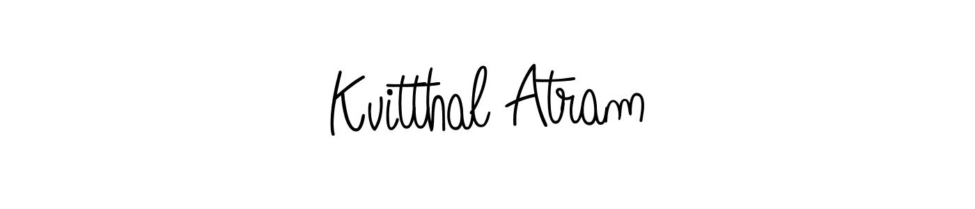 Create a beautiful signature design for name Kvitthal Atram. With this signature (Angelique-Rose-font-FFP) fonts, you can make a handwritten signature for free. Kvitthal Atram signature style 5 images and pictures png