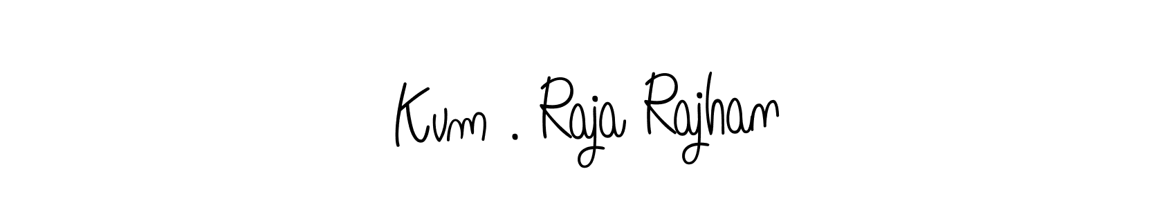 The best way (Angelique-Rose-font-FFP) to make a short signature is to pick only two or three words in your name. The name Kvm . Raja Rajhan include a total of six letters. For converting this name. Kvm . Raja Rajhan signature style 5 images and pictures png
