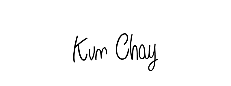 Design your own signature with our free online signature maker. With this signature software, you can create a handwritten (Angelique-Rose-font-FFP) signature for name Kvn Chay. Kvn Chay signature style 5 images and pictures png
