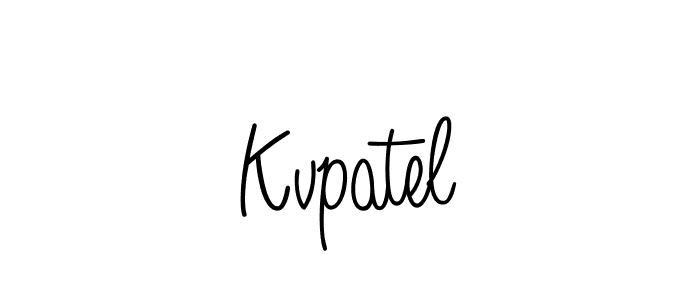 How to make Kvpatel name signature. Use Angelique-Rose-font-FFP style for creating short signs online. This is the latest handwritten sign. Kvpatel signature style 5 images and pictures png