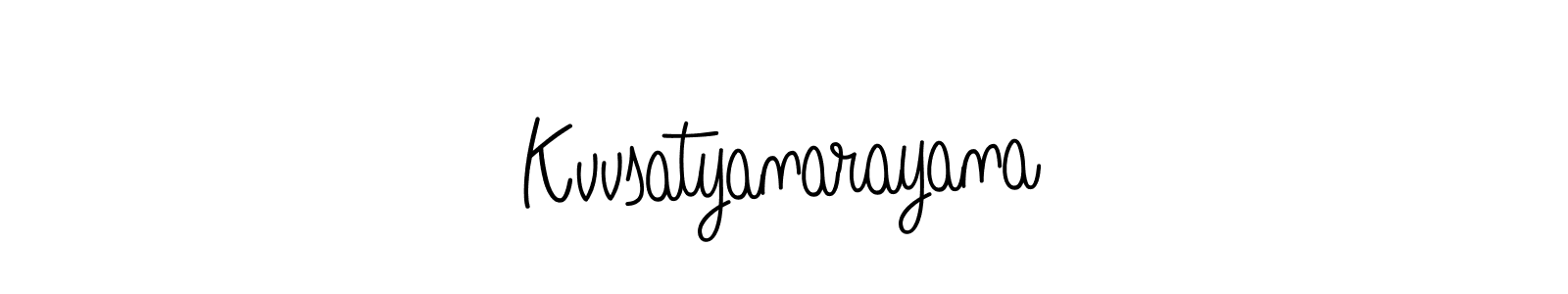 Create a beautiful signature design for name Kvvsatyanarayana. With this signature (Angelique-Rose-font-FFP) fonts, you can make a handwritten signature for free. Kvvsatyanarayana signature style 5 images and pictures png