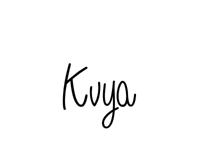 Use a signature maker to create a handwritten signature online. With this signature software, you can design (Angelique-Rose-font-FFP) your own signature for name Kvya. Kvya signature style 5 images and pictures png