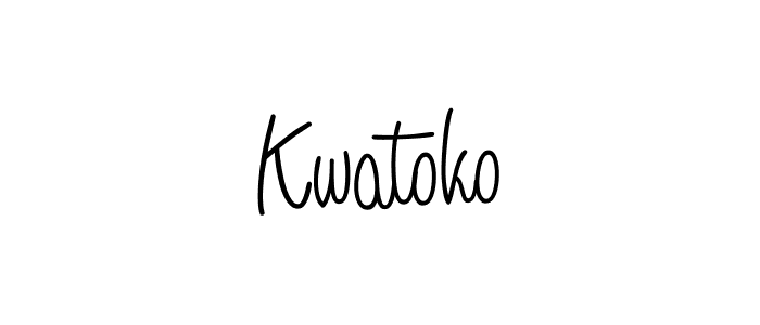 How to make Kwatoko name signature. Use Angelique-Rose-font-FFP style for creating short signs online. This is the latest handwritten sign. Kwatoko signature style 5 images and pictures png