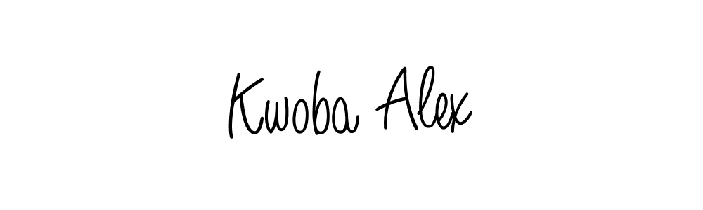 The best way (Angelique-Rose-font-FFP) to make a short signature is to pick only two or three words in your name. The name Kwoba Alex include a total of six letters. For converting this name. Kwoba Alex signature style 5 images and pictures png