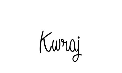 Design your own signature with our free online signature maker. With this signature software, you can create a handwritten (Angelique-Rose-font-FFP) signature for name Kwraj. Kwraj signature style 5 images and pictures png