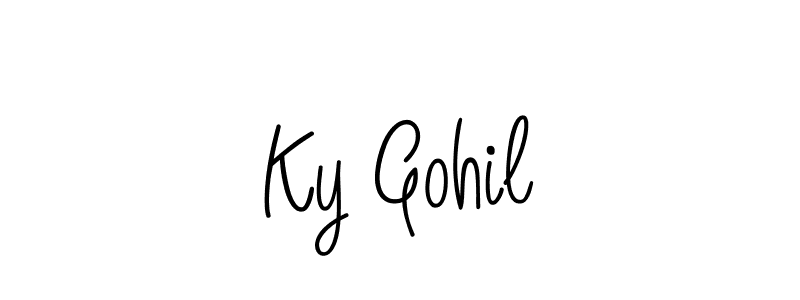 How to Draw Ky Gohil signature style? Angelique-Rose-font-FFP is a latest design signature styles for name Ky Gohil. Ky Gohil signature style 5 images and pictures png