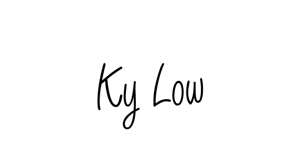 Make a beautiful signature design for name Ky Low. With this signature (Angelique-Rose-font-FFP) style, you can create a handwritten signature for free. Ky Low signature style 5 images and pictures png