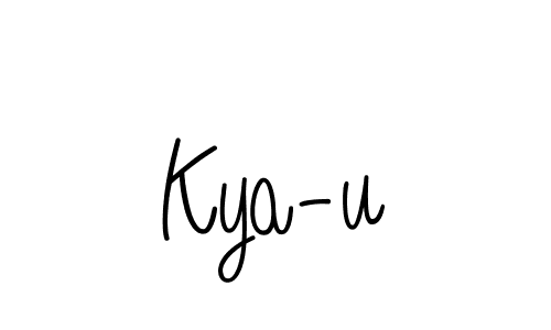 Design your own signature with our free online signature maker. With this signature software, you can create a handwritten (Angelique-Rose-font-FFP) signature for name Kya-u. Kya-u signature style 5 images and pictures png