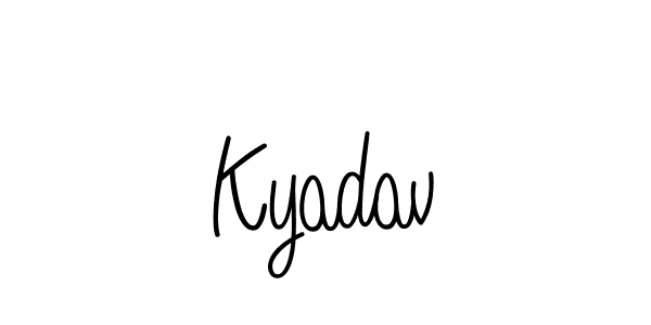 Make a beautiful signature design for name Kyadav. With this signature (Angelique-Rose-font-FFP) style, you can create a handwritten signature for free. Kyadav signature style 5 images and pictures png