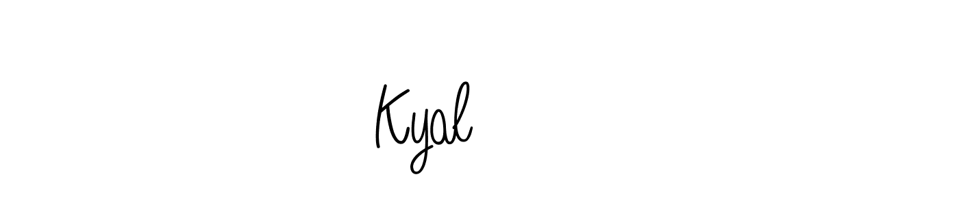 Create a beautiful signature design for name Kyal စင်. With this signature (Angelique-Rose-font-FFP) fonts, you can make a handwritten signature for free. Kyal စင် signature style 5 images and pictures png