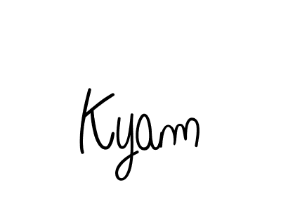 How to make Kyam signature? Angelique-Rose-font-FFP is a professional autograph style. Create handwritten signature for Kyam name. Kyam signature style 5 images and pictures png