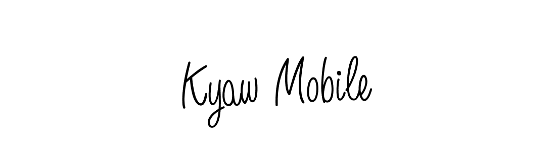 Make a beautiful signature design for name Kyaw Mobile. With this signature (Angelique-Rose-font-FFP) style, you can create a handwritten signature for free. Kyaw Mobile signature style 5 images and pictures png