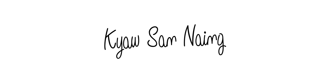 Also we have Kyaw San Naing name is the best signature style. Create professional handwritten signature collection using Angelique-Rose-font-FFP autograph style. Kyaw San Naing signature style 5 images and pictures png