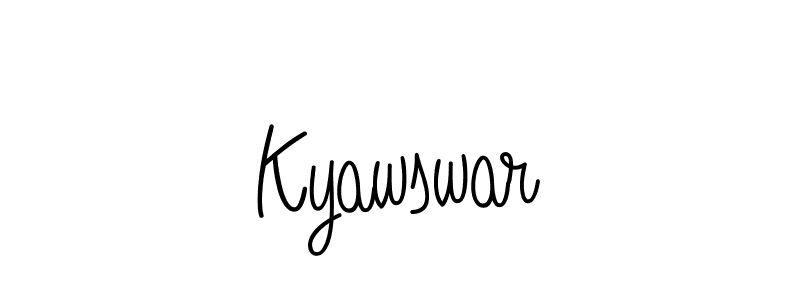 You can use this online signature creator to create a handwritten signature for the name Kyawswar. This is the best online autograph maker. Kyawswar signature style 5 images and pictures png