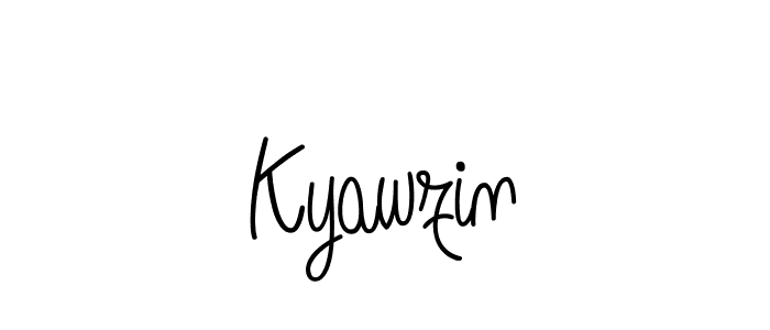 Make a beautiful signature design for name Kyawzin. With this signature (Angelique-Rose-font-FFP) style, you can create a handwritten signature for free. Kyawzin signature style 5 images and pictures png