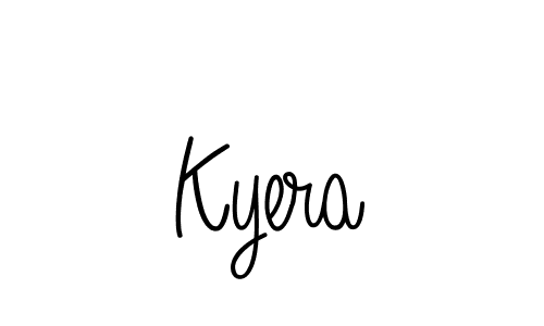 Use a signature maker to create a handwritten signature online. With this signature software, you can design (Angelique-Rose-font-FFP) your own signature for name Kyera. Kyera signature style 5 images and pictures png