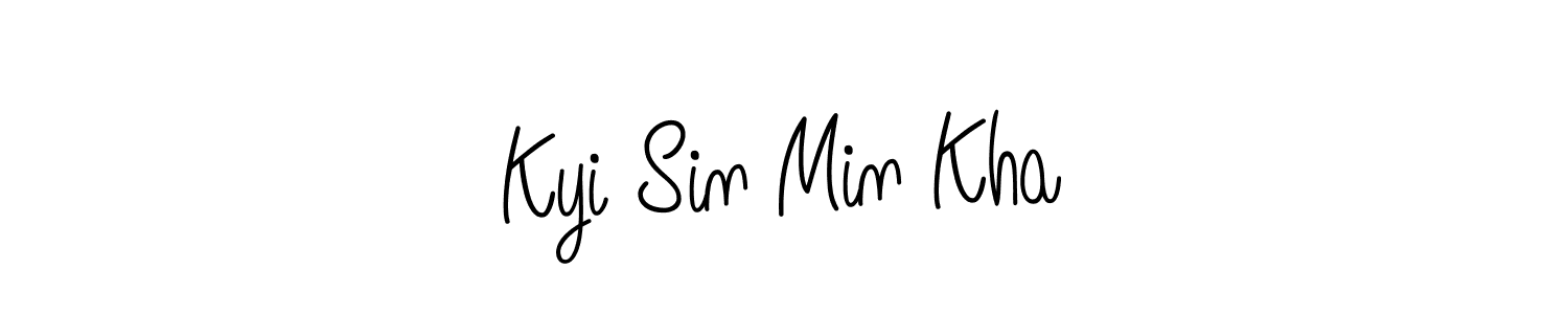 Design your own signature with our free online signature maker. With this signature software, you can create a handwritten (Angelique-Rose-font-FFP) signature for name Kyi Sin Min Kha. Kyi Sin Min Kha signature style 5 images and pictures png