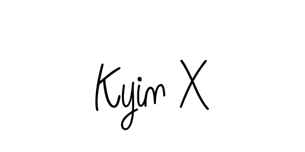 How to make Kyin X name signature. Use Angelique-Rose-font-FFP style for creating short signs online. This is the latest handwritten sign. Kyin X signature style 5 images and pictures png