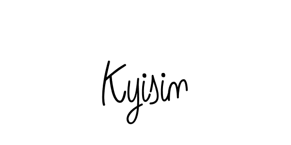 Use a signature maker to create a handwritten signature online. With this signature software, you can design (Angelique-Rose-font-FFP) your own signature for name Kyisin. Kyisin signature style 5 images and pictures png