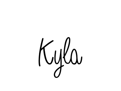 Use a signature maker to create a handwritten signature online. With this signature software, you can design (Angelique-Rose-font-FFP) your own signature for name Kyla. Kyla signature style 5 images and pictures png