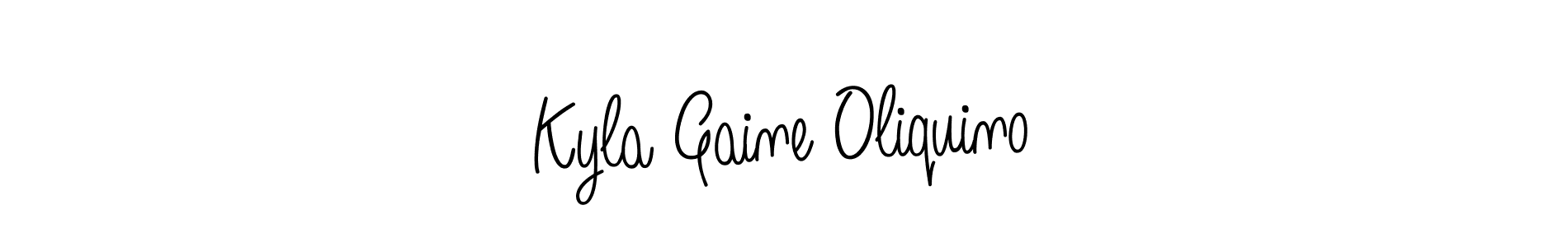 Once you've used our free online signature maker to create your best signature Angelique-Rose-font-FFP style, it's time to enjoy all of the benefits that Kyla Gaine Oliquino name signing documents. Kyla Gaine Oliquino signature style 5 images and pictures png