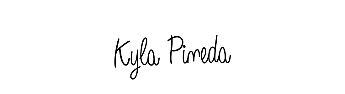 You should practise on your own different ways (Angelique-Rose-font-FFP) to write your name (Kyla Pineda) in signature. don't let someone else do it for you. Kyla Pineda signature style 5 images and pictures png