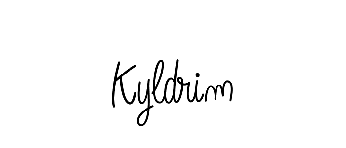 You should practise on your own different ways (Angelique-Rose-font-FFP) to write your name (Kyldrim) in signature. don't let someone else do it for you. Kyldrim signature style 5 images and pictures png