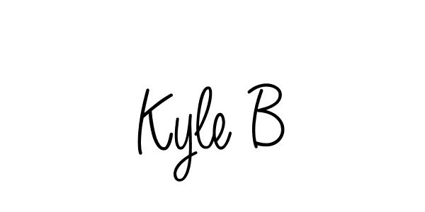 How to Draw Kyle B signature style? Angelique-Rose-font-FFP is a latest design signature styles for name Kyle B. Kyle B signature style 5 images and pictures png