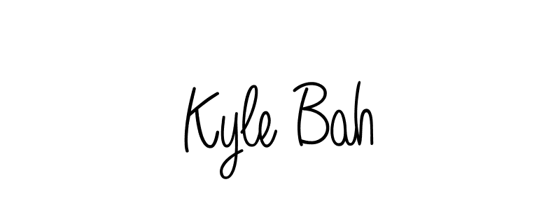 You should practise on your own different ways (Angelique-Rose-font-FFP) to write your name (Kyle Bah) in signature. don't let someone else do it for you. Kyle Bah signature style 5 images and pictures png