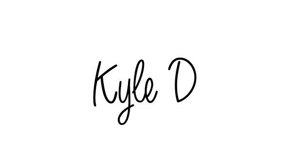 Make a beautiful signature design for name Kyle D. With this signature (Angelique-Rose-font-FFP) style, you can create a handwritten signature for free. Kyle D signature style 5 images and pictures png