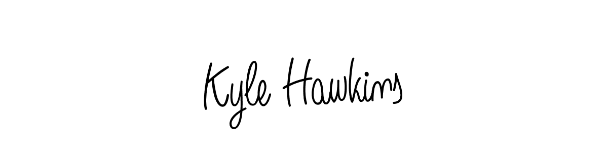 Kyle Hawkins stylish signature style. Best Handwritten Sign (Angelique-Rose-font-FFP) for my name. Handwritten Signature Collection Ideas for my name Kyle Hawkins. Kyle Hawkins signature style 5 images and pictures png