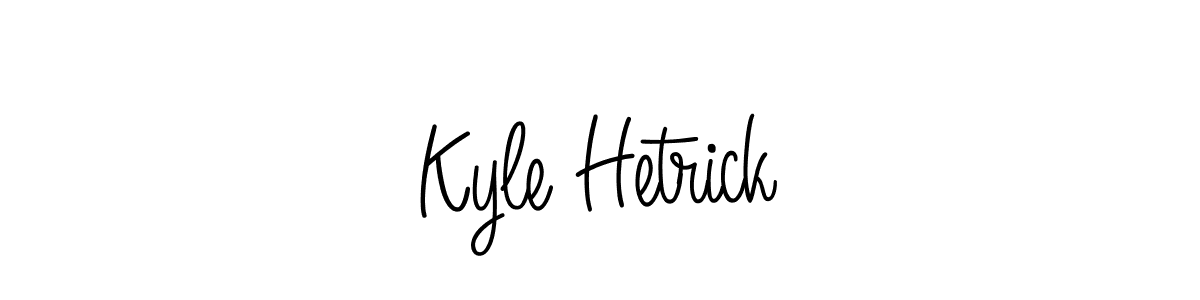 You should practise on your own different ways (Angelique-Rose-font-FFP) to write your name (Kyle Hetrick) in signature. don't let someone else do it for you. Kyle Hetrick signature style 5 images and pictures png