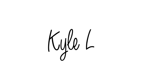 How to make Kyle L signature? Angelique-Rose-font-FFP is a professional autograph style. Create handwritten signature for Kyle L name. Kyle L signature style 5 images and pictures png