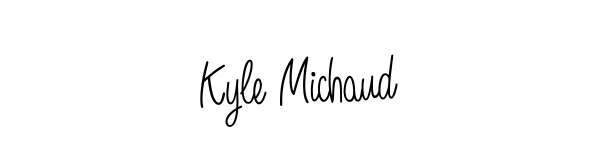 Kyle Michaud stylish signature style. Best Handwritten Sign (Angelique-Rose-font-FFP) for my name. Handwritten Signature Collection Ideas for my name Kyle Michaud. Kyle Michaud signature style 5 images and pictures png