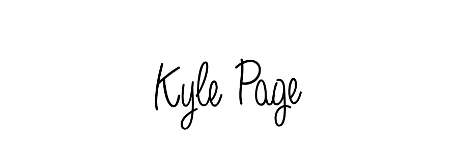 Make a beautiful signature design for name Kyle Page. With this signature (Angelique-Rose-font-FFP) style, you can create a handwritten signature for free. Kyle Page signature style 5 images and pictures png