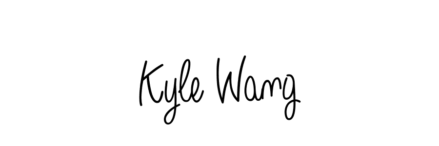 Use a signature maker to create a handwritten signature online. With this signature software, you can design (Angelique-Rose-font-FFP) your own signature for name Kyle Wang. Kyle Wang signature style 5 images and pictures png