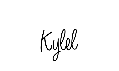 How to make Kylel name signature. Use Angelique-Rose-font-FFP style for creating short signs online. This is the latest handwritten sign. Kylel signature style 5 images and pictures png