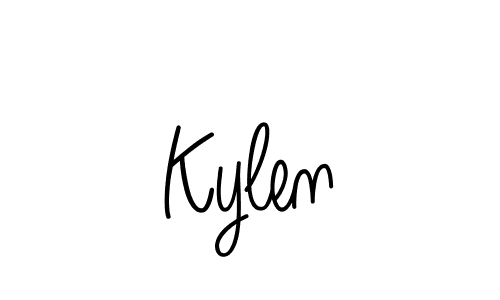 You should practise on your own different ways (Angelique-Rose-font-FFP) to write your name (Kylen) in signature. don't let someone else do it for you. Kylen signature style 5 images and pictures png