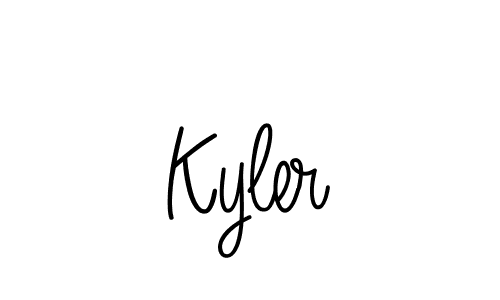 Kyler stylish signature style. Best Handwritten Sign (Angelique-Rose-font-FFP) for my name. Handwritten Signature Collection Ideas for my name Kyler. Kyler signature style 5 images and pictures png